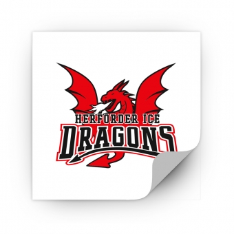 Ice Dragons - Aufkleber quadratisch - Logo mittel