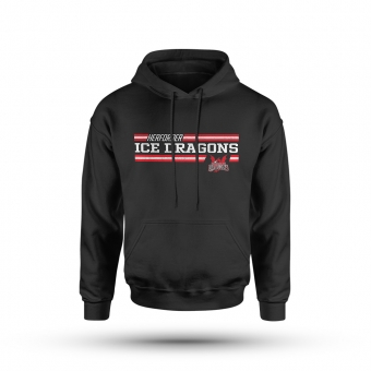 Ice Dragons - Hoody - schwarz - Logo - Stripes
