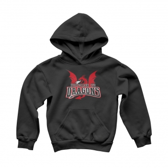 Ice Dragons - Kinder Hoody - schwarz - Logo Gr. 9-11